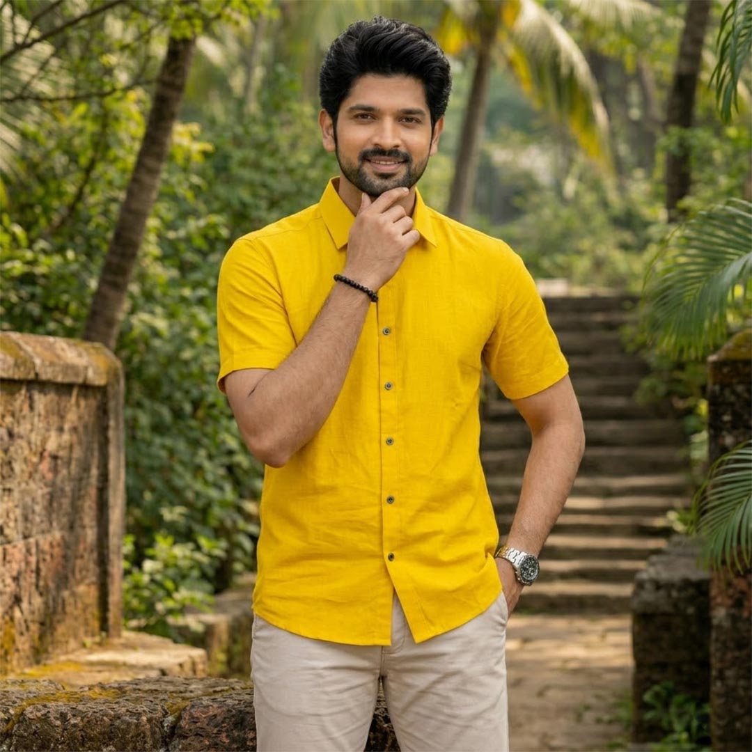 Silk Cotton Mens Shirt-ELLE91439