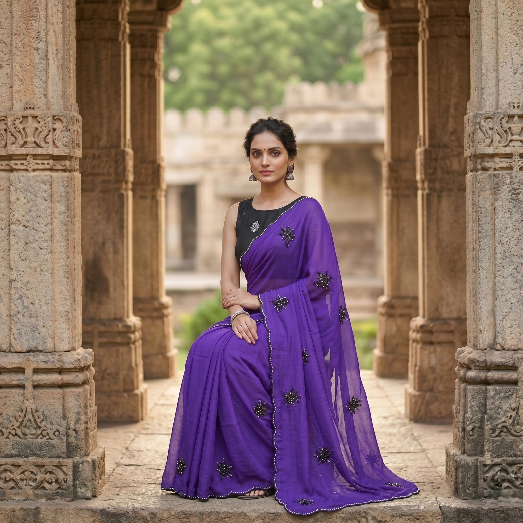 Star Georgette Soft Silk Saree