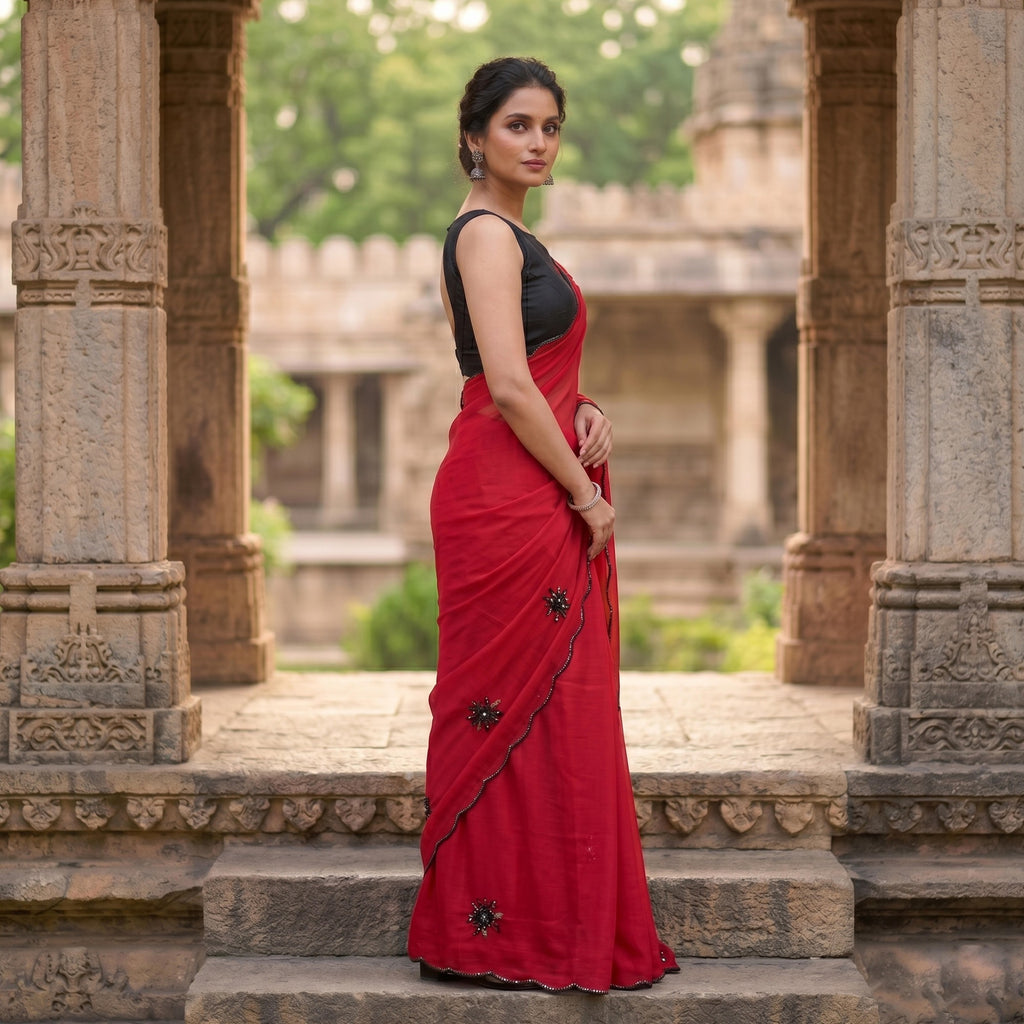 Star Georgette Soft Silk Saree