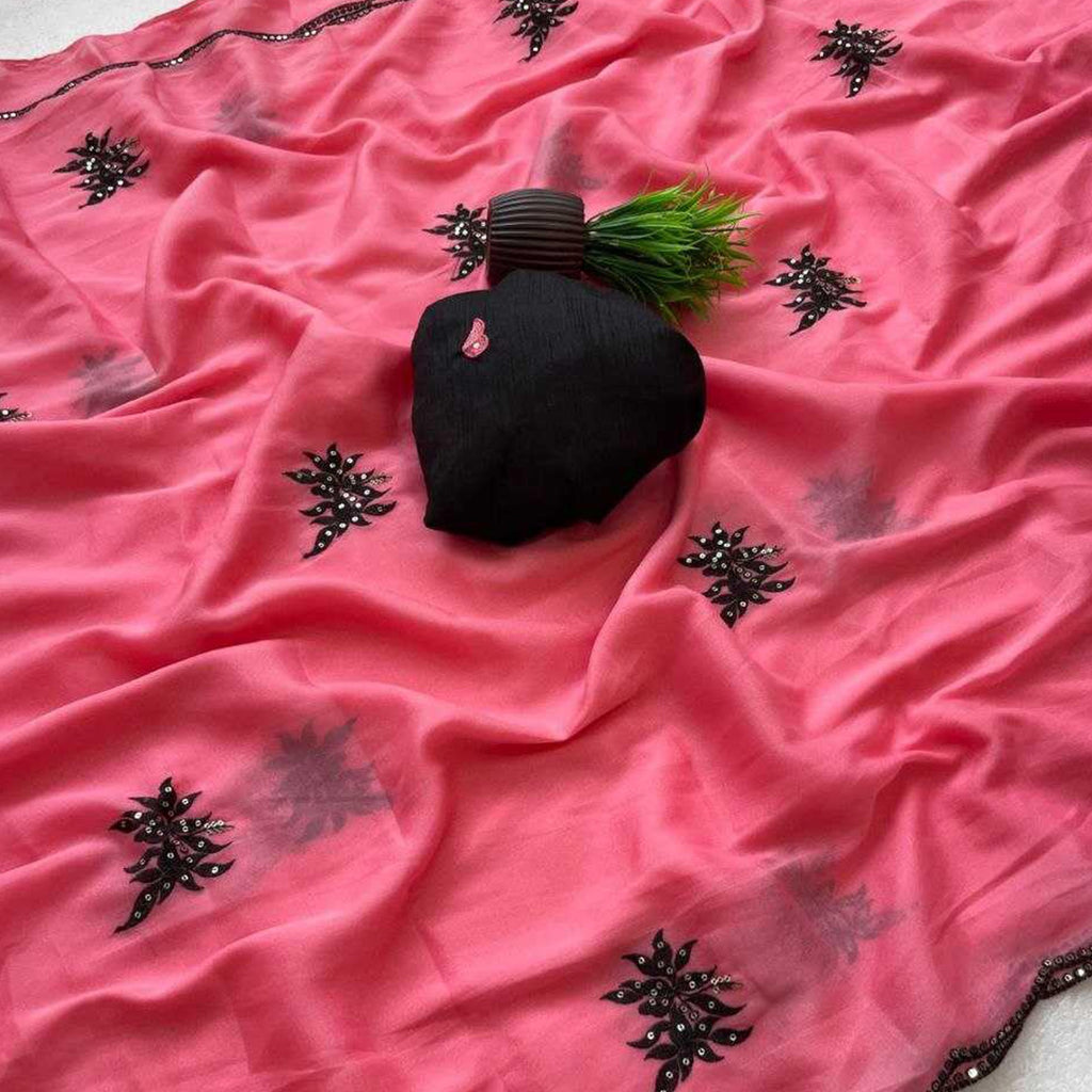 Star Georgette Soft Silk Saree