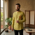 Cotton Short Mens Kurta-ELLE114166