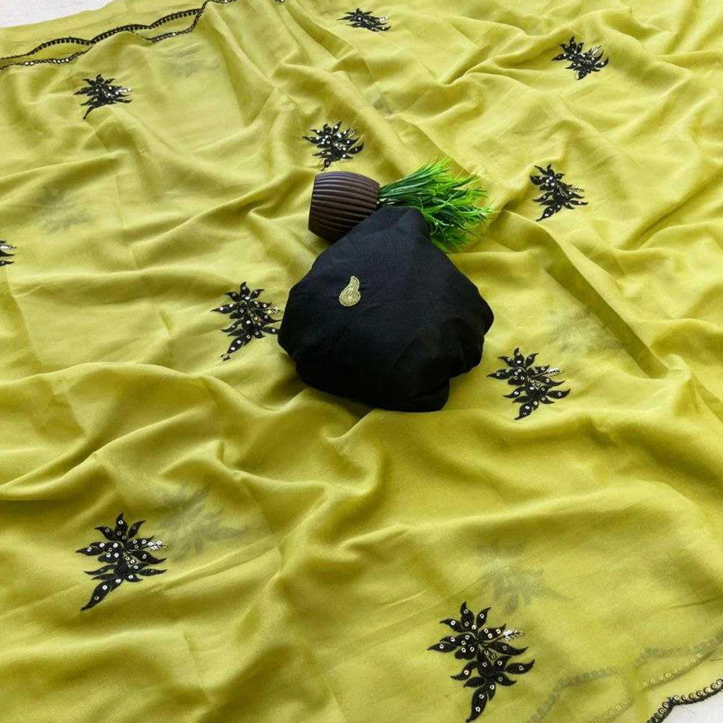 Star Georgette Soft Silk Saree