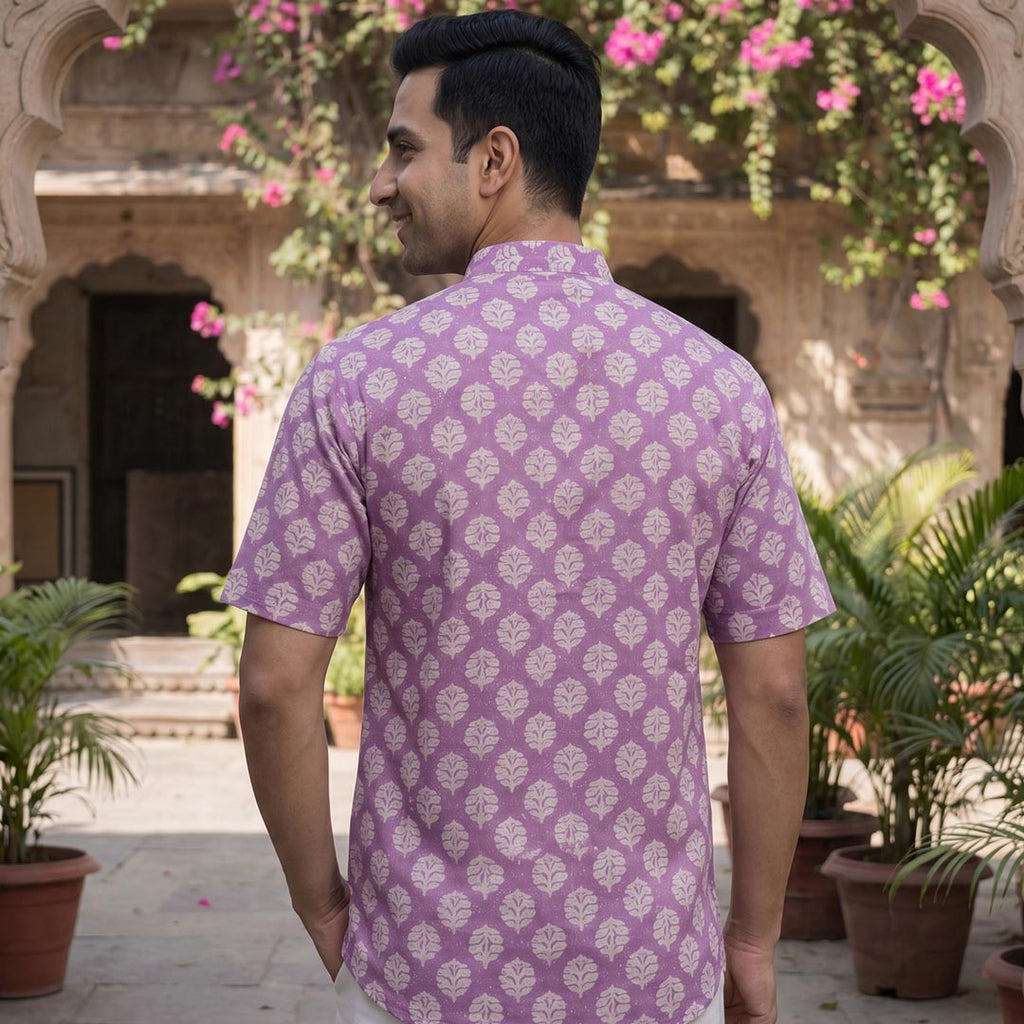Cotton Men Short Kurta-ELLE111118