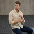 Linen Casual Mens Shirt-ELLE113986