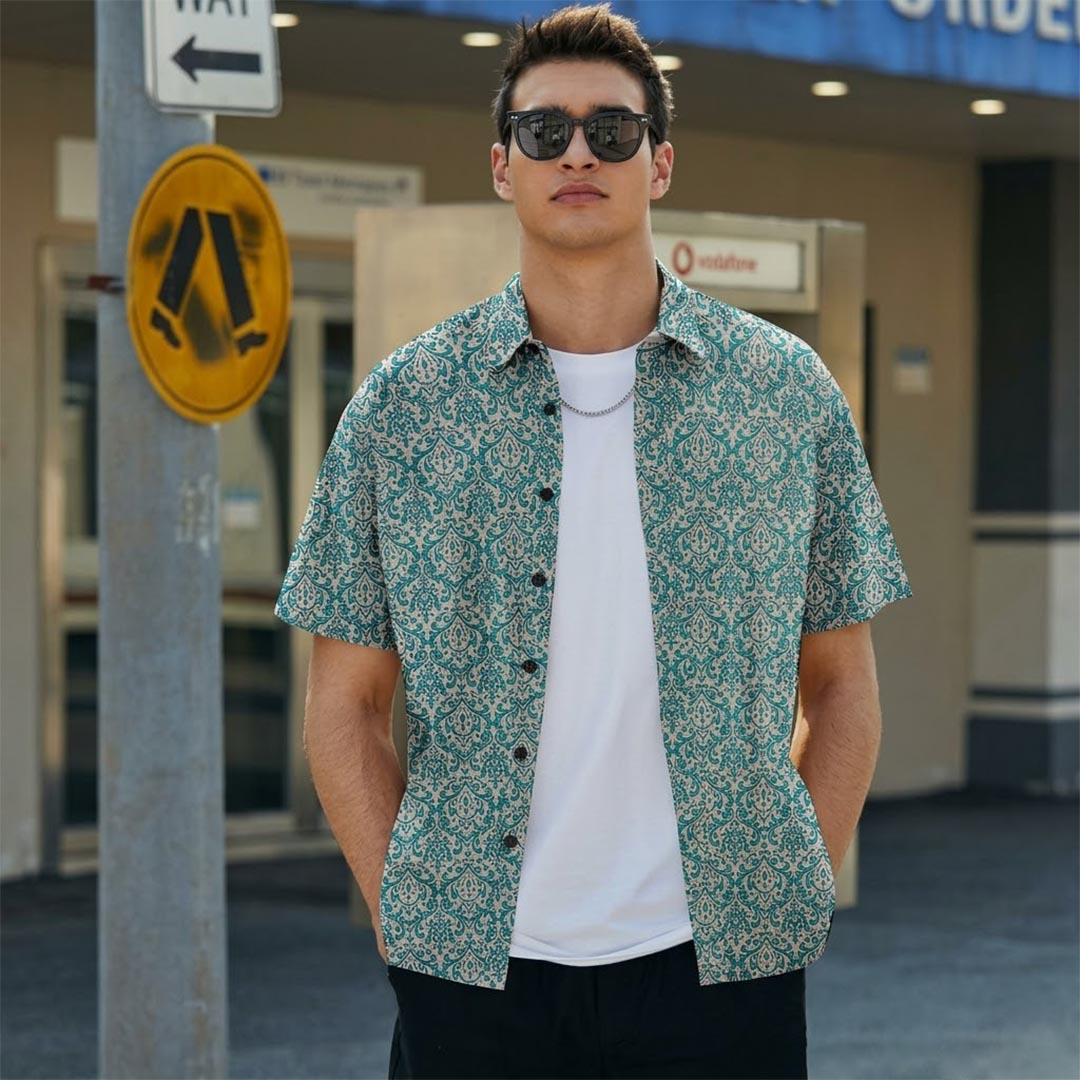 Cotton Casual Wear Mens Printed Shirts-ELLE91729