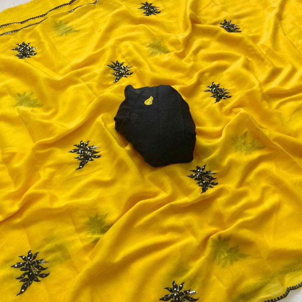 Star Georgette Soft Silk Saree