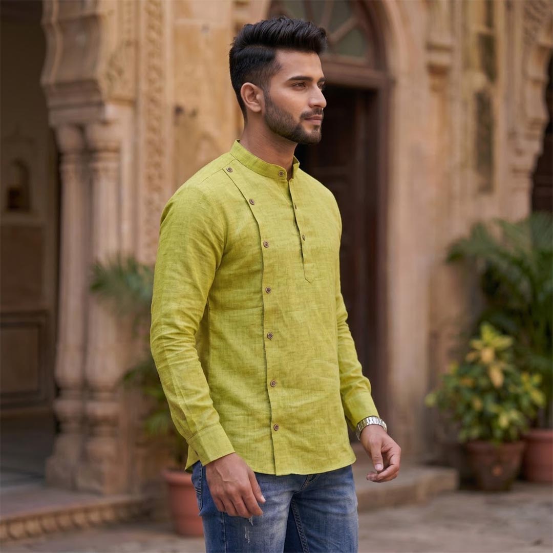 Cotton Men Designer Ethnic Kurta-ELLE114162