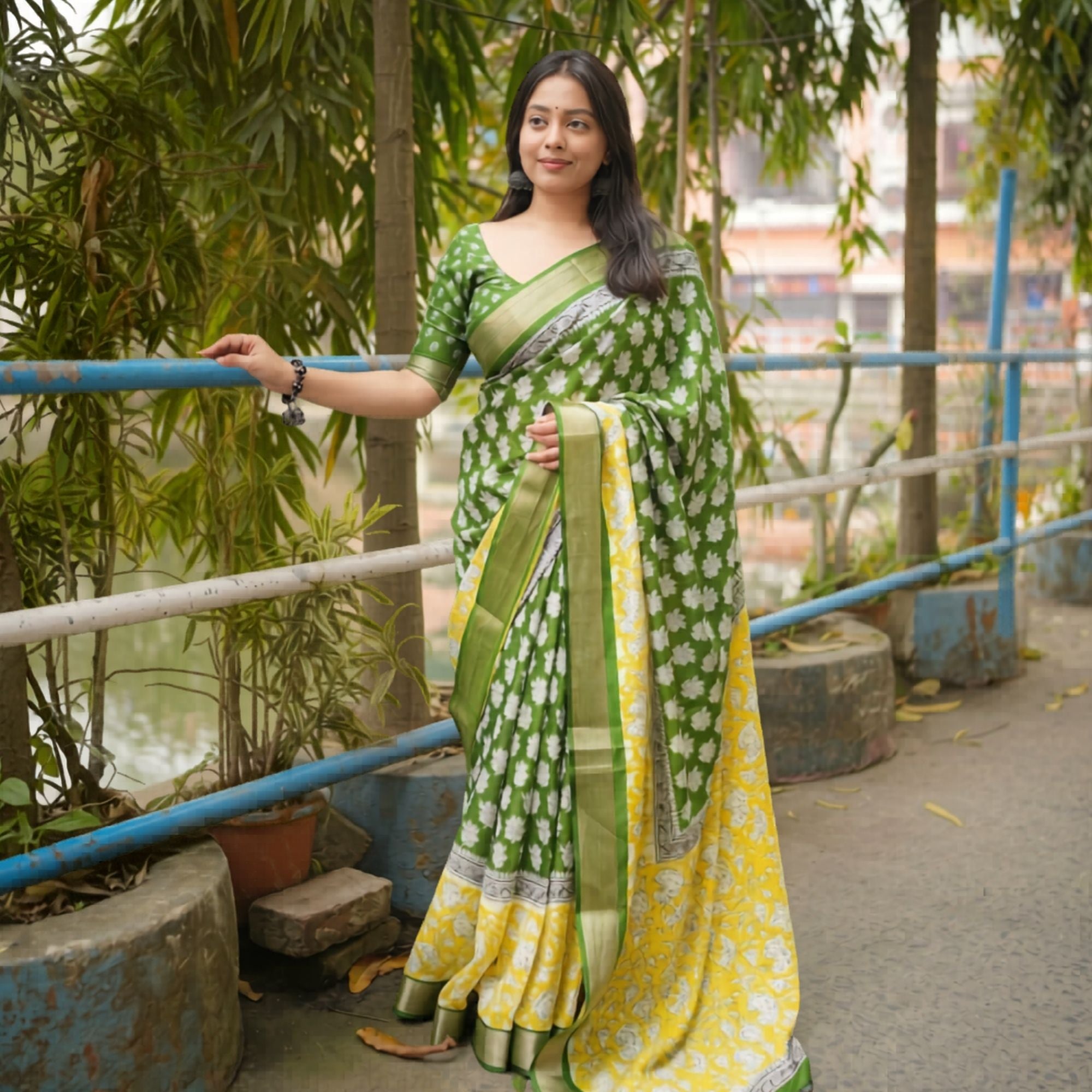 Soft Cotton Printed Saree