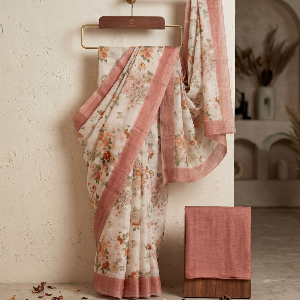 Linen Blend Saree
