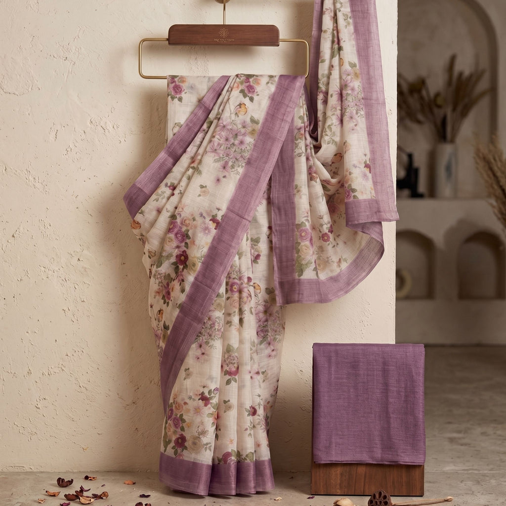 Linen Blend Saree