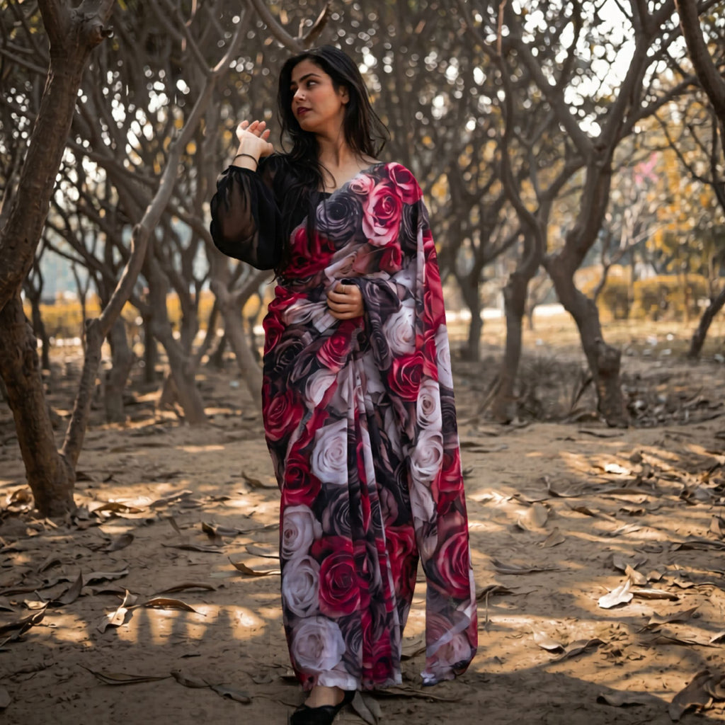 Georgette Printed Sarees