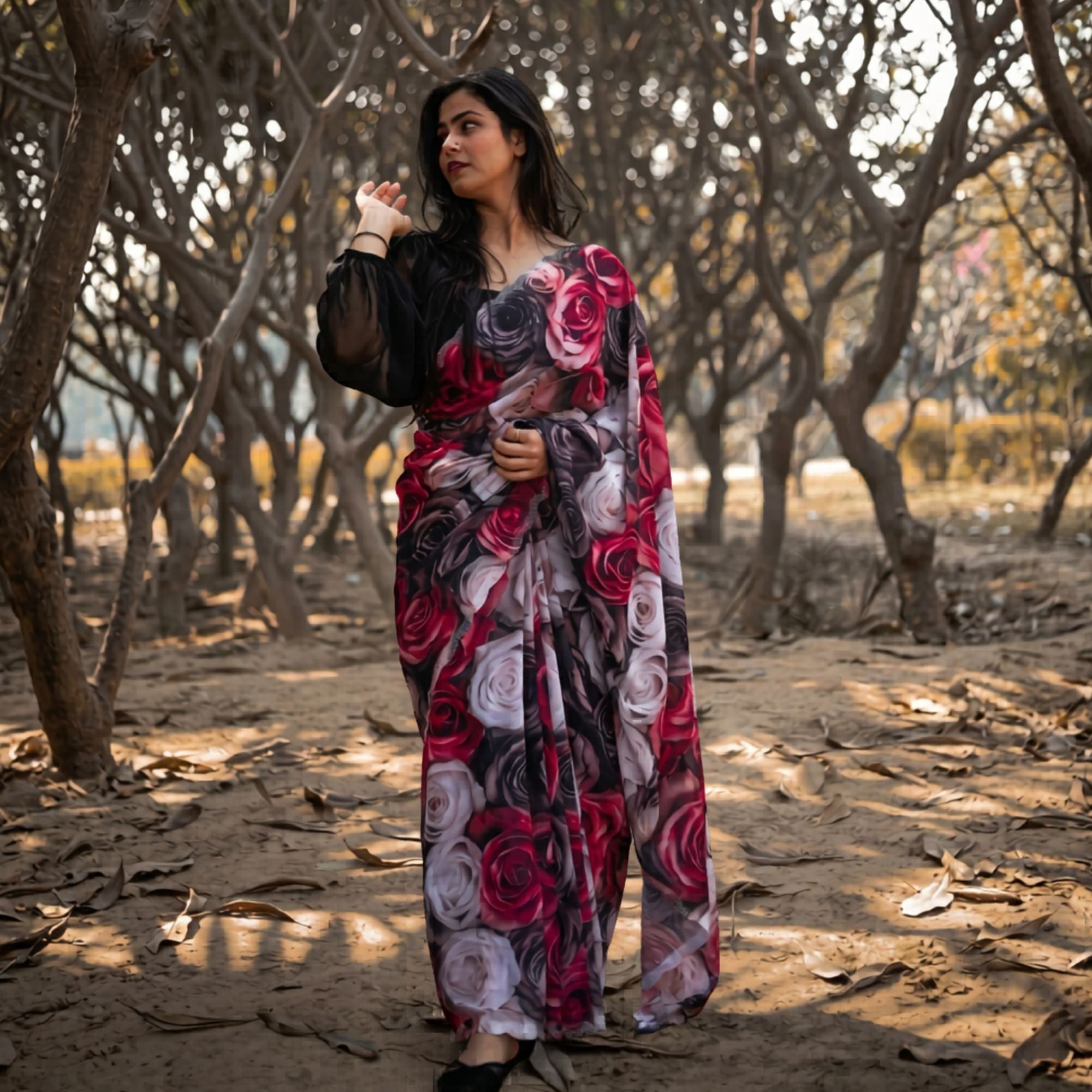 Georgette Printed Sarees