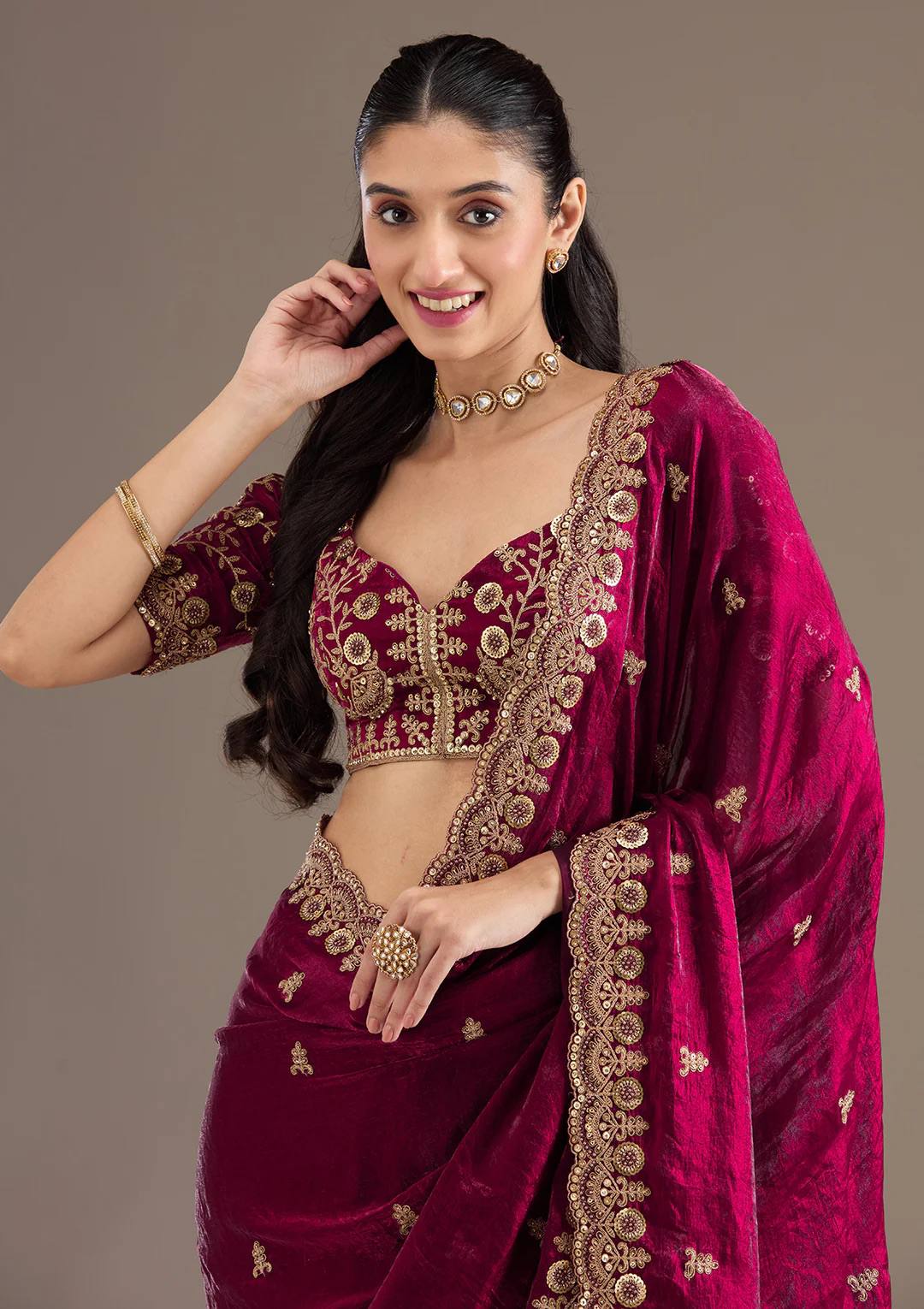 Bridal Saree with Blouse-MANSH-00003