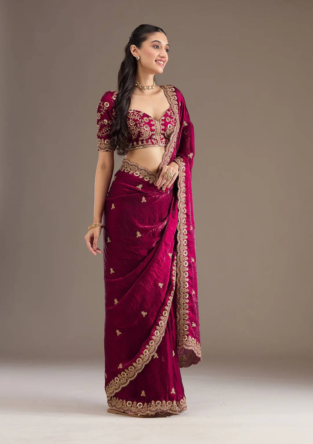 Bridal Saree with Blouse-MANSH-00003