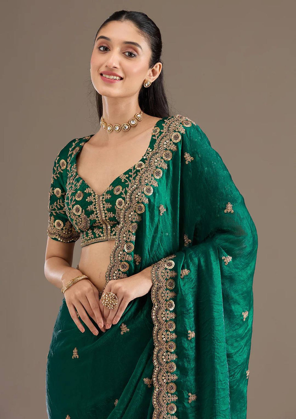 Bridal Saree with Blouse-MANSH-00003