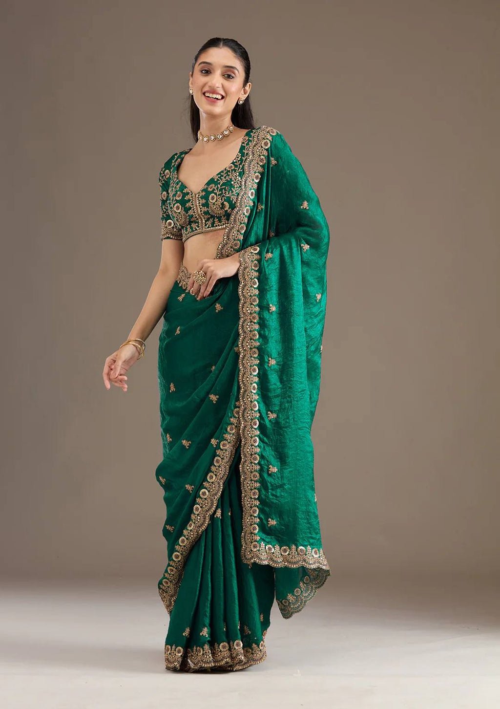 Bridal Saree with Blouse-MANSH-00003