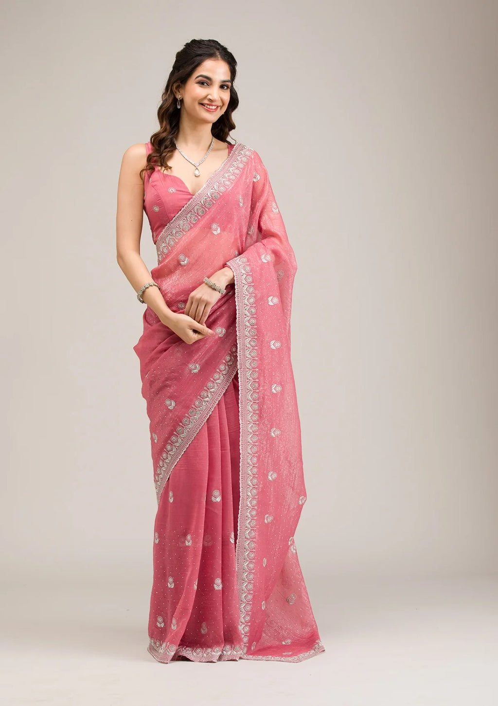 Heavy Crunchy Ciffon Saree-MANSH-00004
