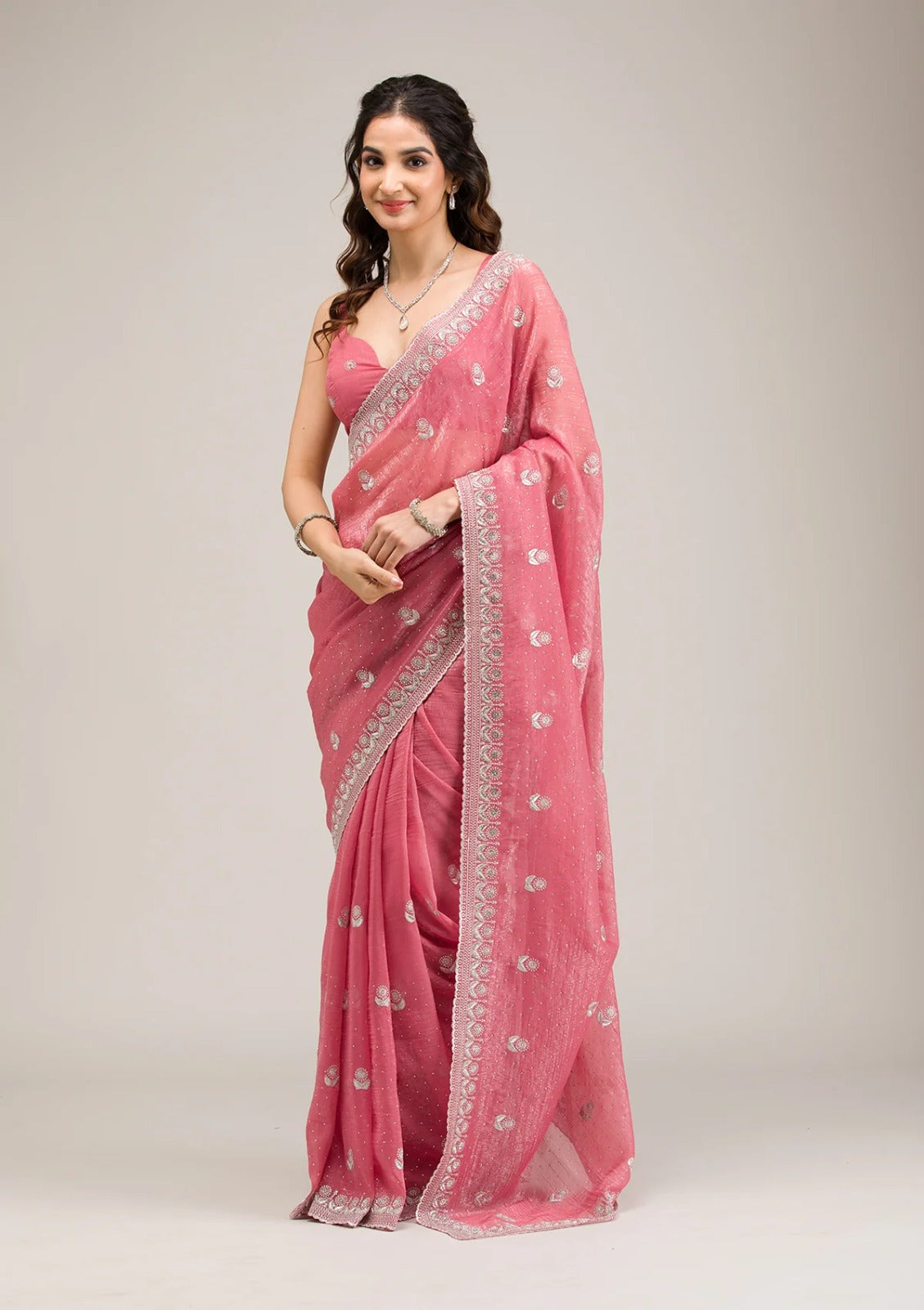 Heavy Crunchy Ciffon Saree-MANSH-00004