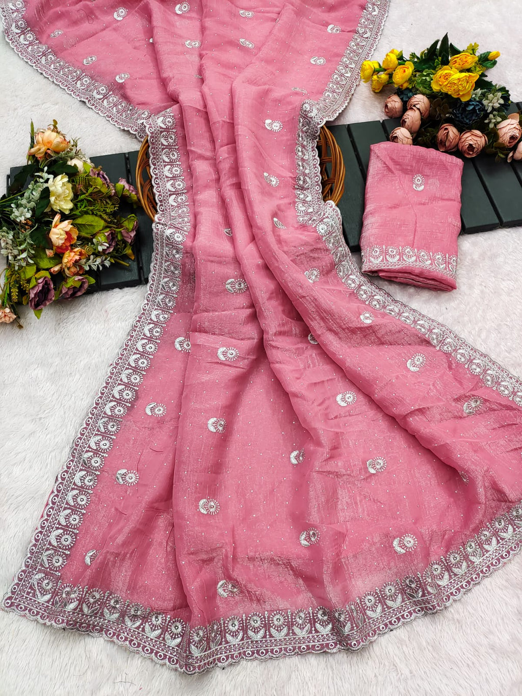 Heavy Crunchy Ciffon Saree-MANSH-00004