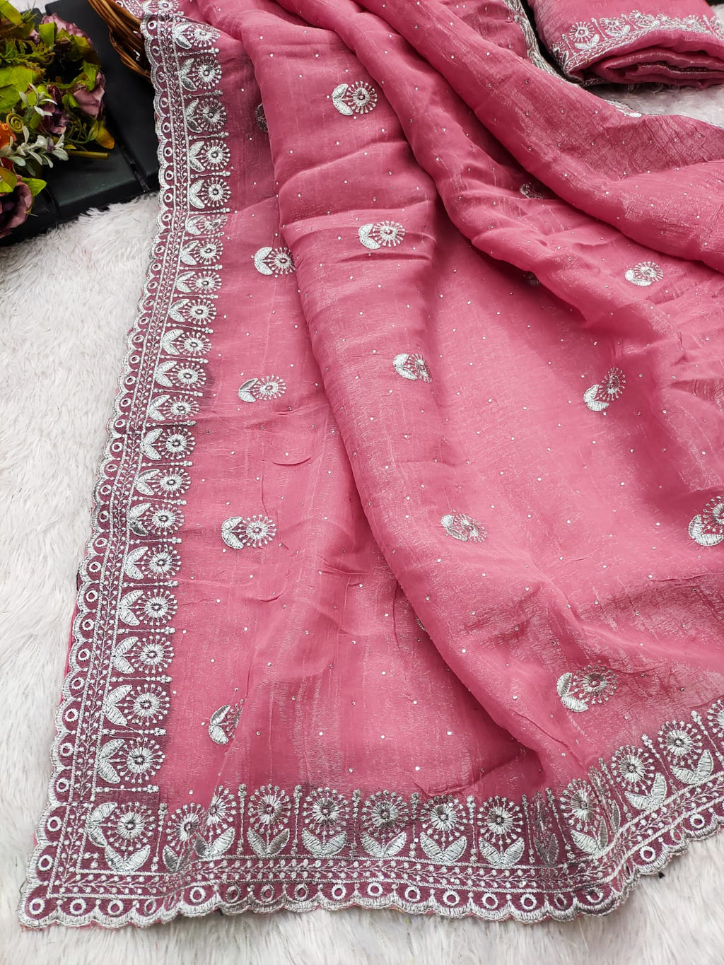 Heavy Crunchy Ciffon Saree-MANSH-00004