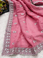 Heavy Crunchy Ciffon Saree-MANSH-00004