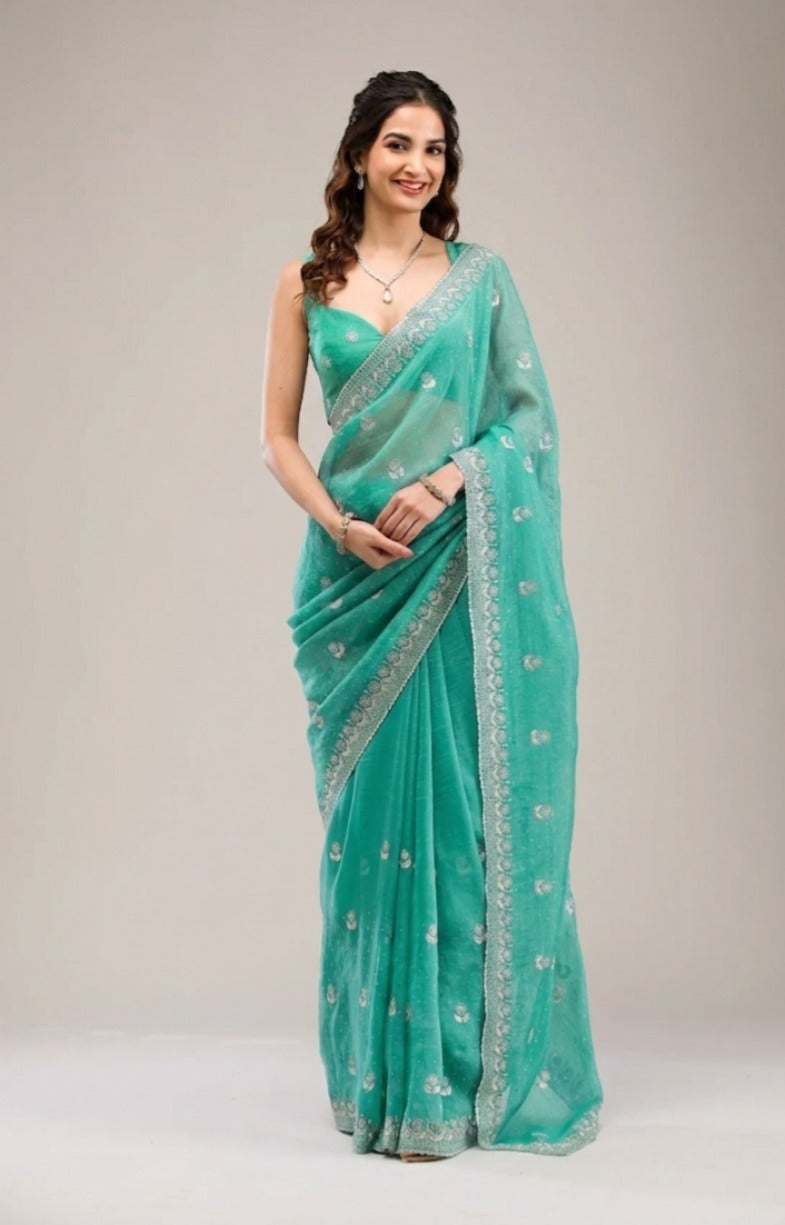 Heavy Crunchy Ciffon Saree-MANSH-00004