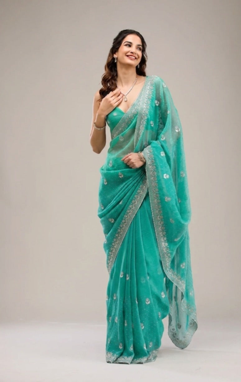 Heavy Crunchy Ciffon Saree-MANSH-00004