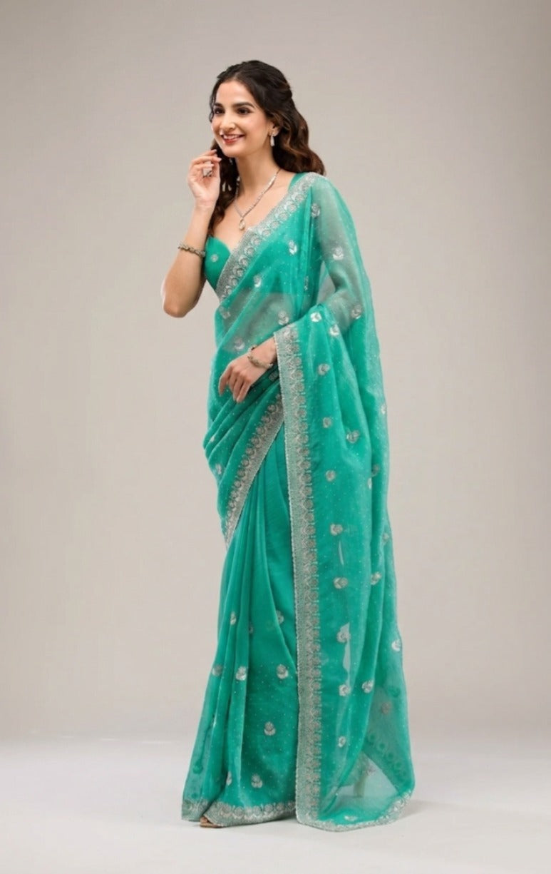 Heavy Crunchy Ciffon Saree-MANSH-00004
