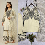 PREMIUM SEQUENCE EMBROIDERED TOP, PALAZZO & DUPATTA SET-MANSH-00010
