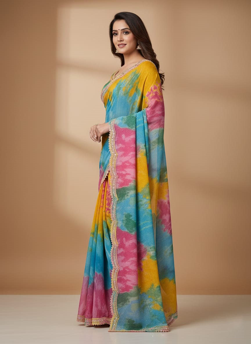 Hasti-Soft Georgette Saree-MANSH-00007