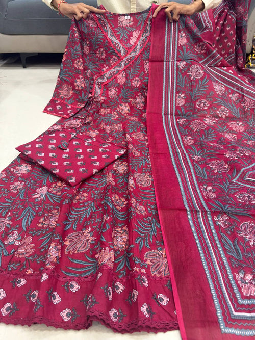 ANARKALI KURTI PANT DUPATTA SET-MANSH-00002