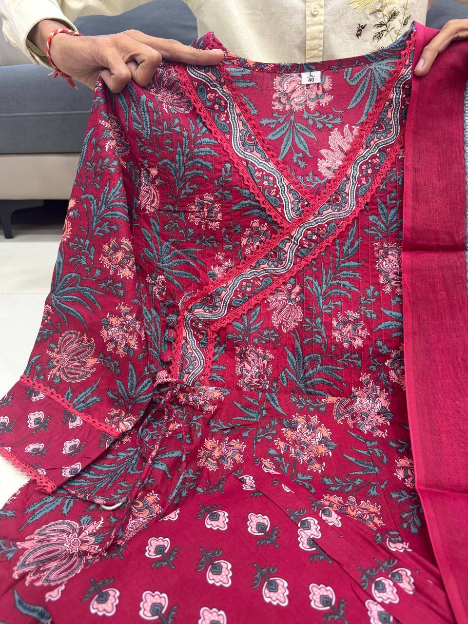 ANARKALI KURTI PANT DUPATTA SET-MANSH-00002